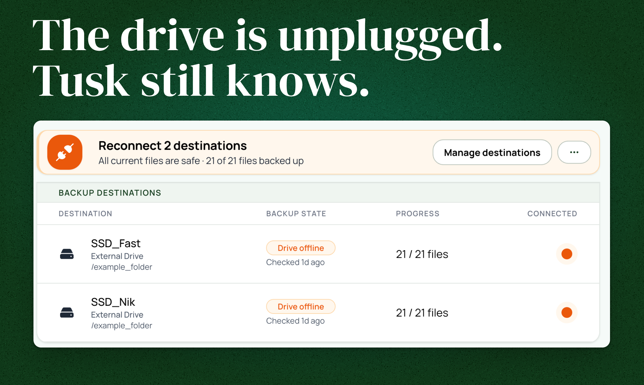 Tusk Backup screenshot